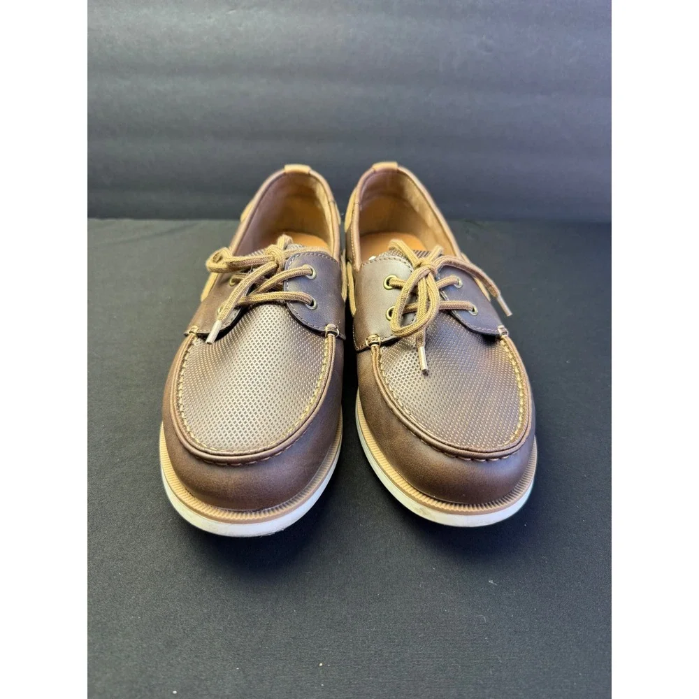 Sonoma Mitchell Boat Shoes Sz 12 Brown Ortholite Cushioned‎ Nautical Deck Loafer